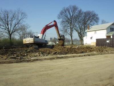 The big trees on the other side are still there for now. The house at 2643 Dacey is still there.