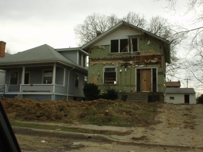 Demolition process under way They have been working on these longer than I knew about or else I would have earlier pictures.