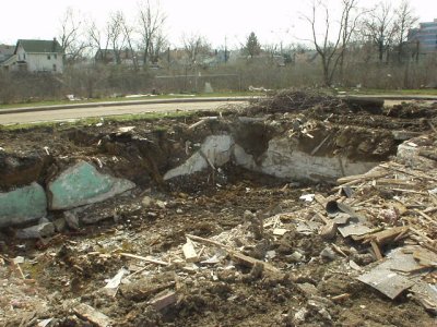 This still needs the concrete removed, this is the house that had the pool.