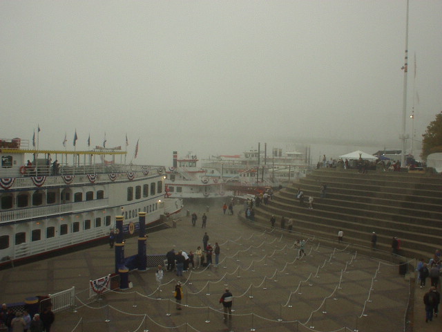 At the top of the Serpentine Wall looking down