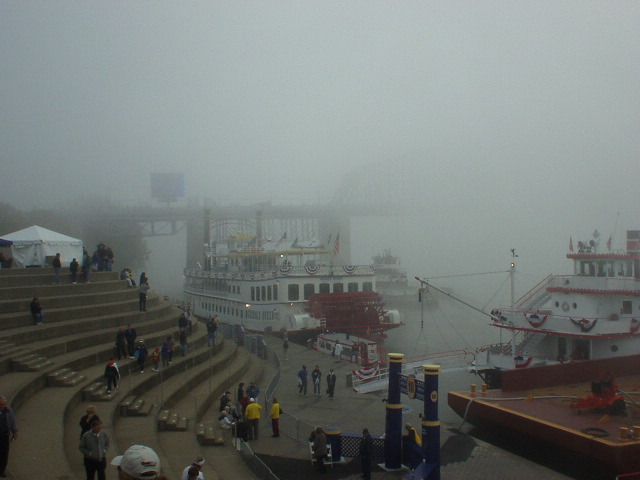 Fog and Boats everywhere