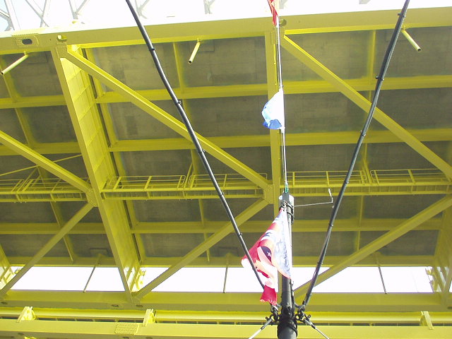 Right under the Big Mac Bridge looking straight up