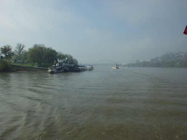 This is from the back of the boat looking back toward downtown.