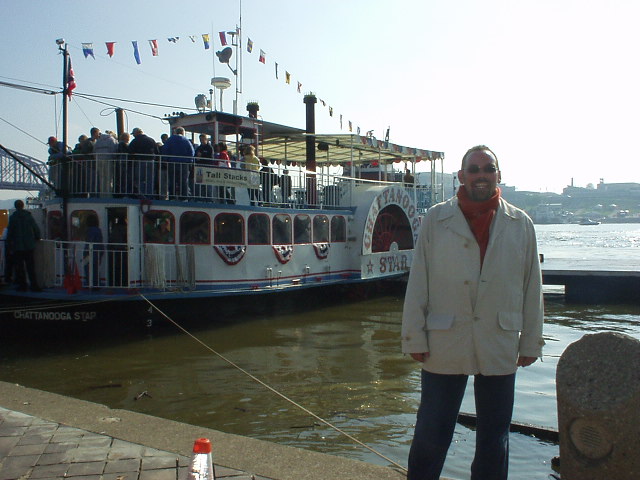 Jimmy in front of the Chattanooga Star.