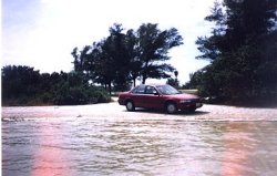 Me out in the water looking at my car.